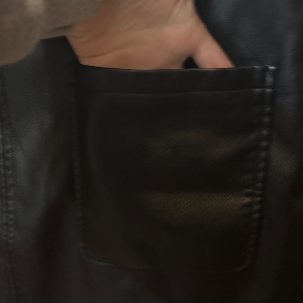 Anthropologie Black Mini Skirt with Front Pockets - Picture 4 of 10